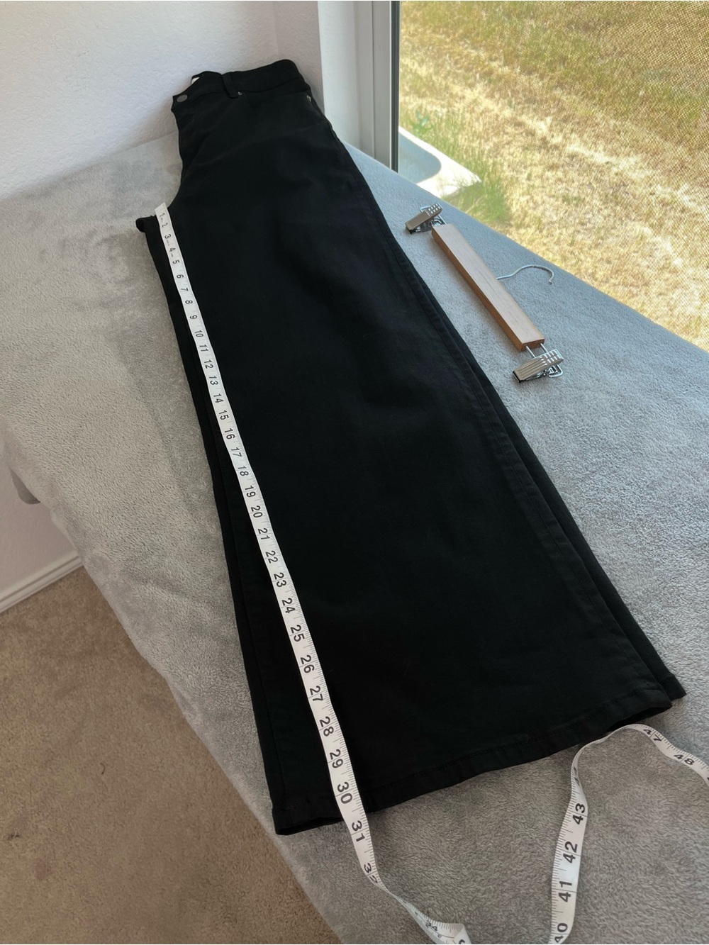 FRAME NWOT Le Slim Palazzo Long Jeans in Black size 29 - Picture 7 of 9